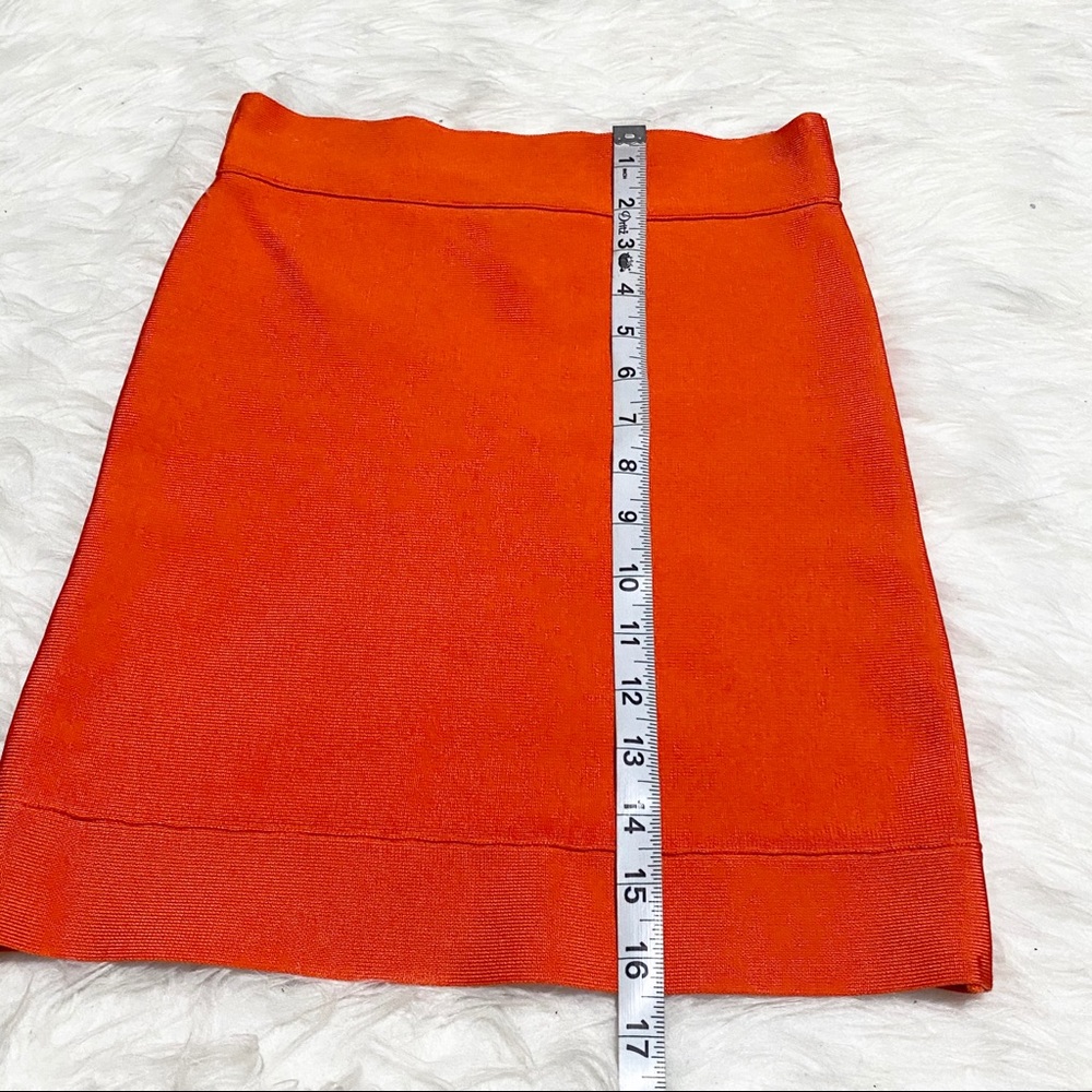 BCBGMAXAZRIA Orange Bandage Skirt - Picture 4 of 5